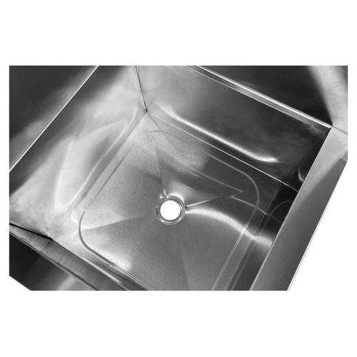 Ванна моповая Mecon Norma Inox ВМСн 630х630х500 (800) мм П-образная облицовка, ножка профильная