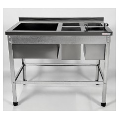 Ванна моечная для яиц Restoinox ВМСЯ-1/5-Б-ЭЦ+ВМС-1/5-Б-ЭЦ (каркас оцинкованный)