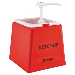 Диспенсер для соуса Gastroplast GDK-01 2,5 л с дозатором 25 мл (полипропилен) красный