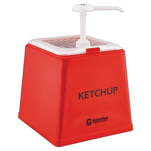Диспенсер для соуса Gastroplast GDK-01 2,5 л с дозатором 25 мл (полипропилен) красный