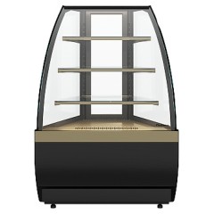 Витрина кондитерская угловая Carboma K70 VV-3 Standard версия 2.0 (Bronze 9005/0109)
