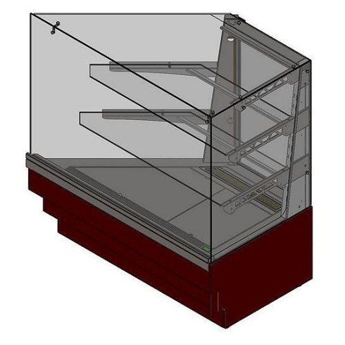 Модуль левый витрины кондитерской угловой Refettorio Crystal RKCU21A L с 2 полками