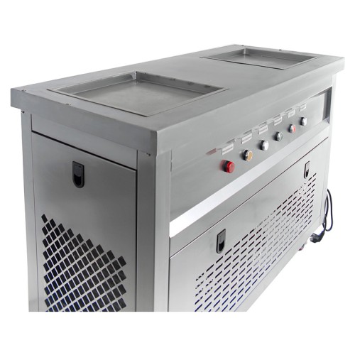 Фризер для жареного мороженого Foodatlas KCB-2F (стол для топпингов, 2 компрессора)