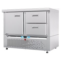 Стол морозильный Abat СХН-70Н-01 (дверь, 2 ящика 1/2, борт)