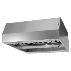 Зонт вытяжной островной Mecon Norma Inox ЗВЗн 1200х1600х400 мм (закрытый), с комплектом светильников