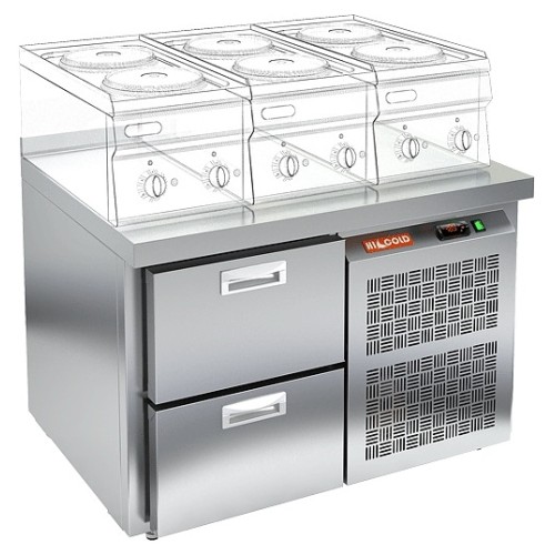 Стол морозильный HICOLD GN 2 BR2 BT LT