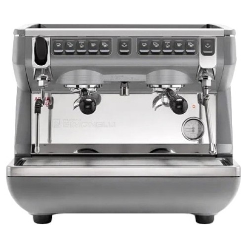 Кофемашина автоматическая Nuova Simonelli Appia Life Compact 2Gr V серый металлик, высокие группы, экономайзер, автомат