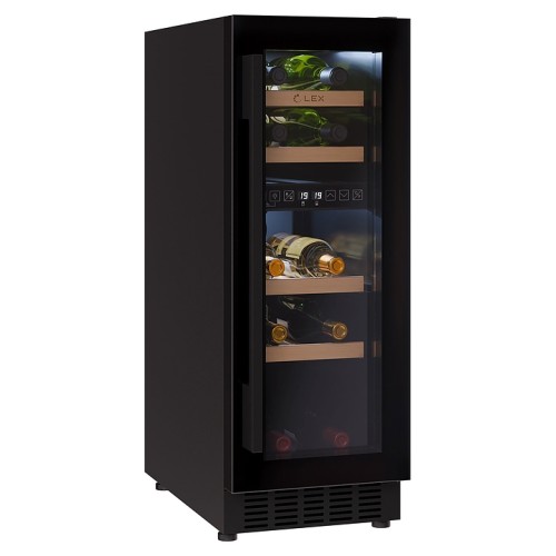 Винный шкаф Lex LWD3017BL dual zone черный
