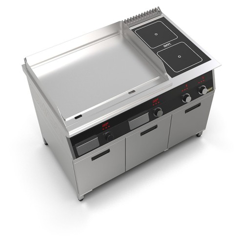 Плита индукционная комбинированная SMART INDUCTION K96-3PPKB (с грилем)