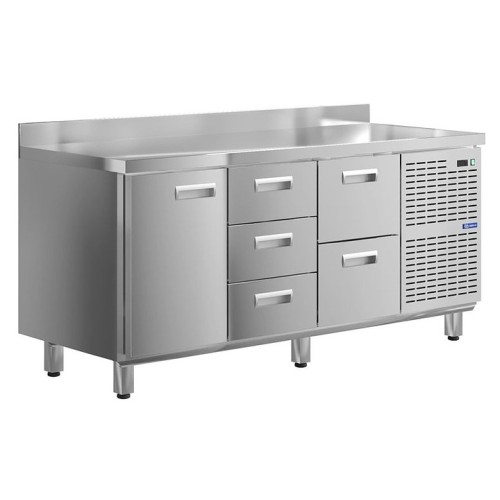 Стол холодильный KAYMAN КСХ-132/60 (1 дверь, 5 ящиков)