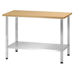 Стол кондитерский Mecon Norma Inox СПРн 1200х700х860 мм, сплошная полка, ножка профильная