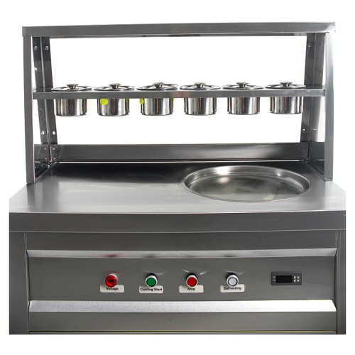 Фризер для жареного мороженого Foodatlas KCB-1Y (контейнеры, стол для топпингов, система контроля температуры)