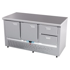 Стол холодильный Abat СХС-70Н-02 (2 двери, 2 ящика 1/2, без борта)