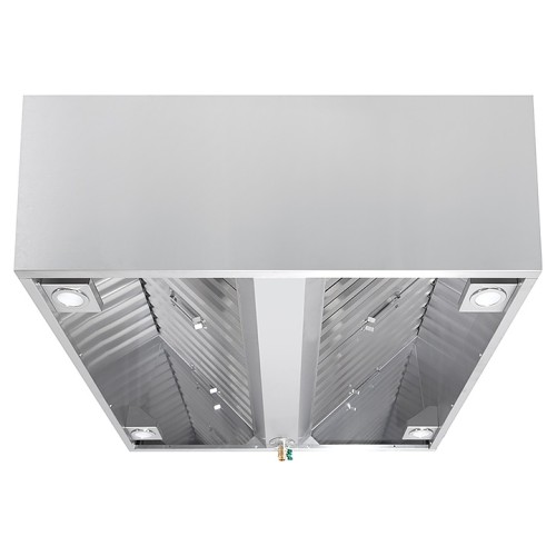 Зонт вытяжной островной Luxstahl ЗКЦ 1000х1200 коробчатый