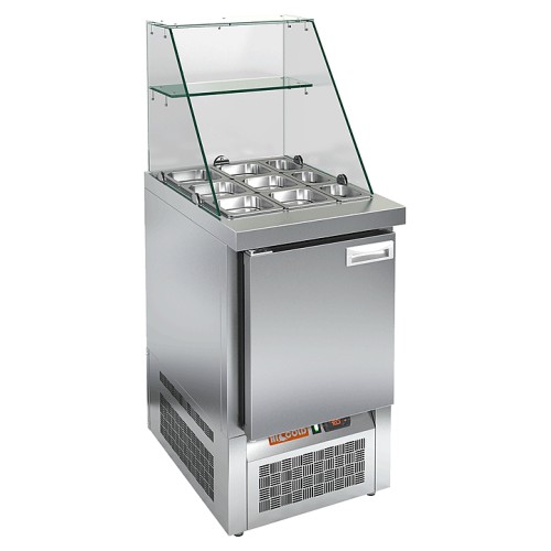 Стол для салатов HICOLD SLE3-1GN (1х1/1+3х1/9) высокое стекло