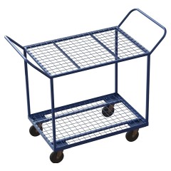 Тележка платформенная MetallCart OZ14 с сетчатыми полками