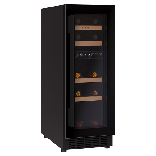 Винный шкаф Lex LWD3017BL dual zone черный