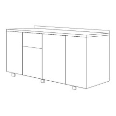 Стол холодильный KAYMAN КСХ-141/60 (2 двери, 2 ящика)