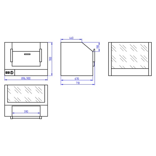 Витрина тепловая для попкорна RoboLabs VTP2-090n