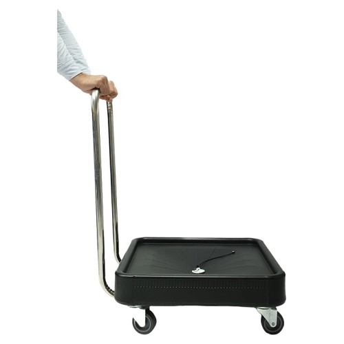 Тележка для кассет Tribeca BTA-02 580х580х220/900 мм (полиэтилен) черная с ручкой (нерж. сталь)