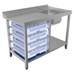 Стол для посудомоечной машины КОБОР СПМ/3-120/70/П