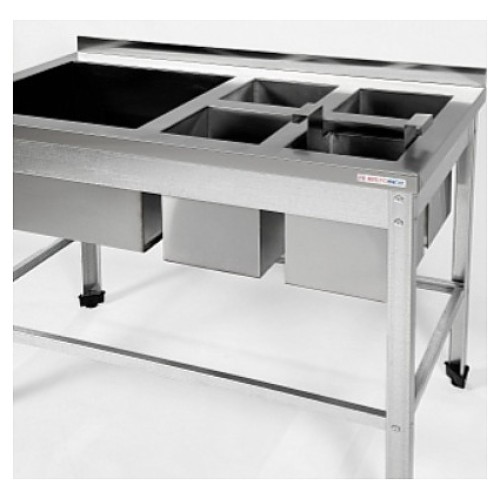 Ванна моечная для яиц Restoinox ВМСЯ-1/5-Б-ЭЦ+ВМС-1/5-Б-ЭЦ (каркас оцинкованный)