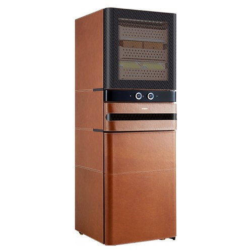 Шкаф для сигар Afidano L6 коньячная кожа