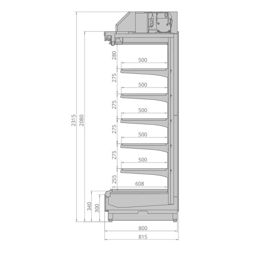 Горка холодильная Brandford CRONOX 2080.800 125