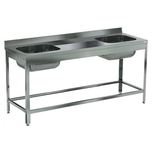 ВАННА МОЕЧНАЯ ЦЕЛЬНОТЯНУТАЯ ДВУХСЕКЦИОННАЯ С РАБ. ПОВ. КОБОР ВМЦР/2-180/70/430 Л/Ц/П