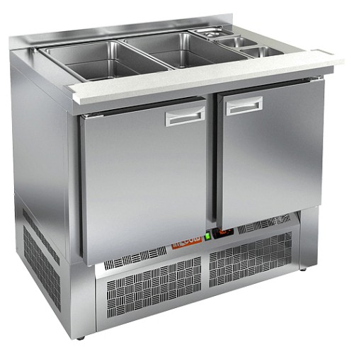 Стол для салатов HICOLD SLE3-11GN (2х1/1+3х1/6) полипропилен, без крышки