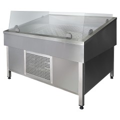 Витрина холодильная для рыбы Finist VFg/1250 с прямоугольным стеклом