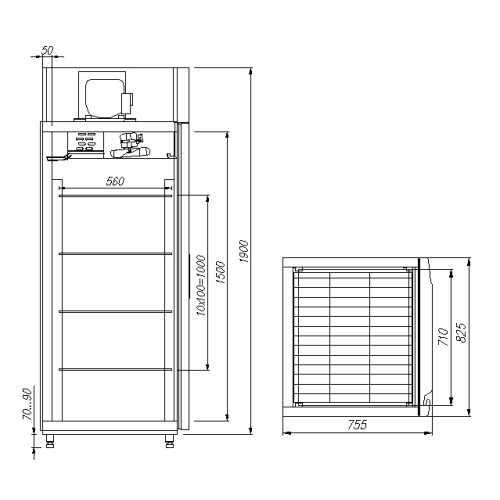 Шкаф холодильный Carboma F700