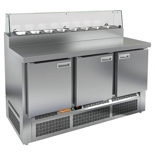 Стол для пиццы HICOLD PZE2-111/GN стекло