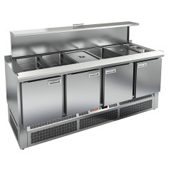 Стол для салатов HICOLD SLE3-1111GN (5х1/1+3х1/6) полипропилен с крышкой