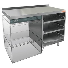 Стол под посудомоечную машину HICOLD НБМКБКП-12/7БЛ c левым крылом и бортом