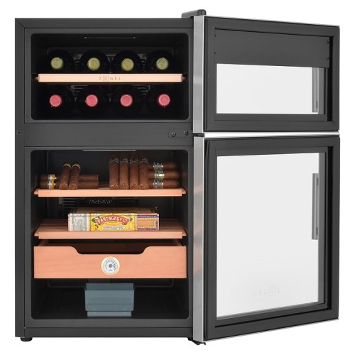 Винный шкаф - хьюмидор Zugel ZTH80DX нержавеющая сталь