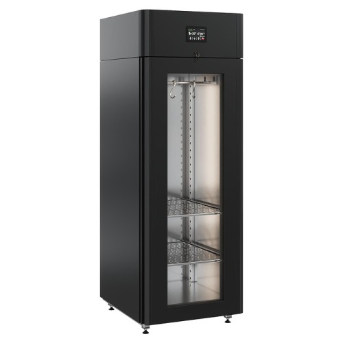 Шкаф холодильный POLAIR CS107-Meat стеклянная дверь, черный, тип 1