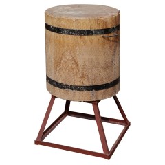 Колода разрубочная Luxstahl 400-500 мм сварная, подставка, дуб