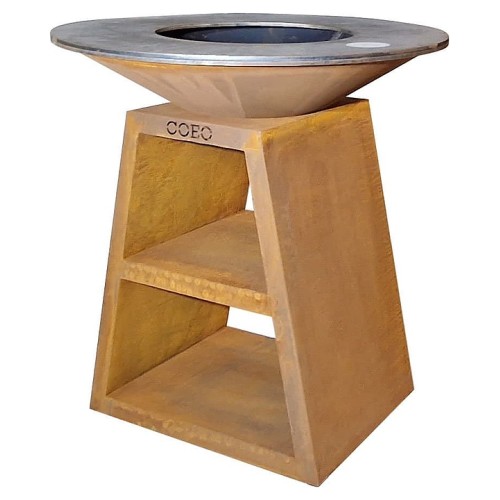 Гриль уличный COEO TRIO 98 h=100 см кортеновская сталь