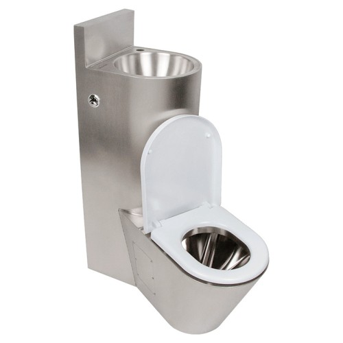 Унитаз антивандальный Oceanus 1-004.1(L) (нерж. сталь) левый