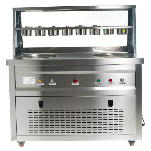 Фризер для жареного мороженого Foodatlas KCB-2Y (контейнеры, стол для топпингов, система контроля температуры)