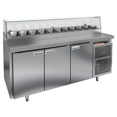 Стол для пиццы HICOLD PZ1-111/GN (1/3H) СО СТЕКЛОМ