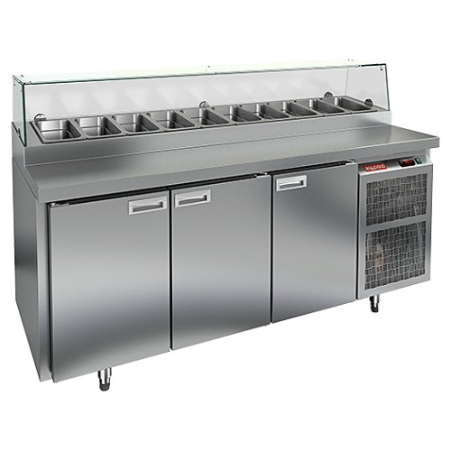 Стол для пиццы HICOLD PZ1-111/GN (1/3H) СО СТЕКЛОМ